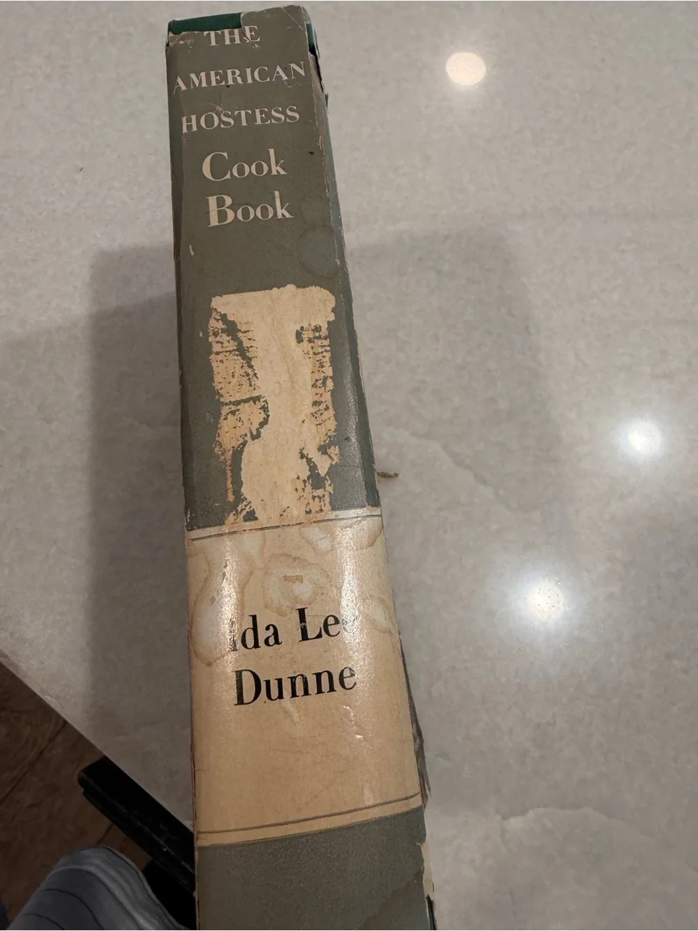 The American Hostess Cook Book - Green & Cream Hardcover Spine 1941
